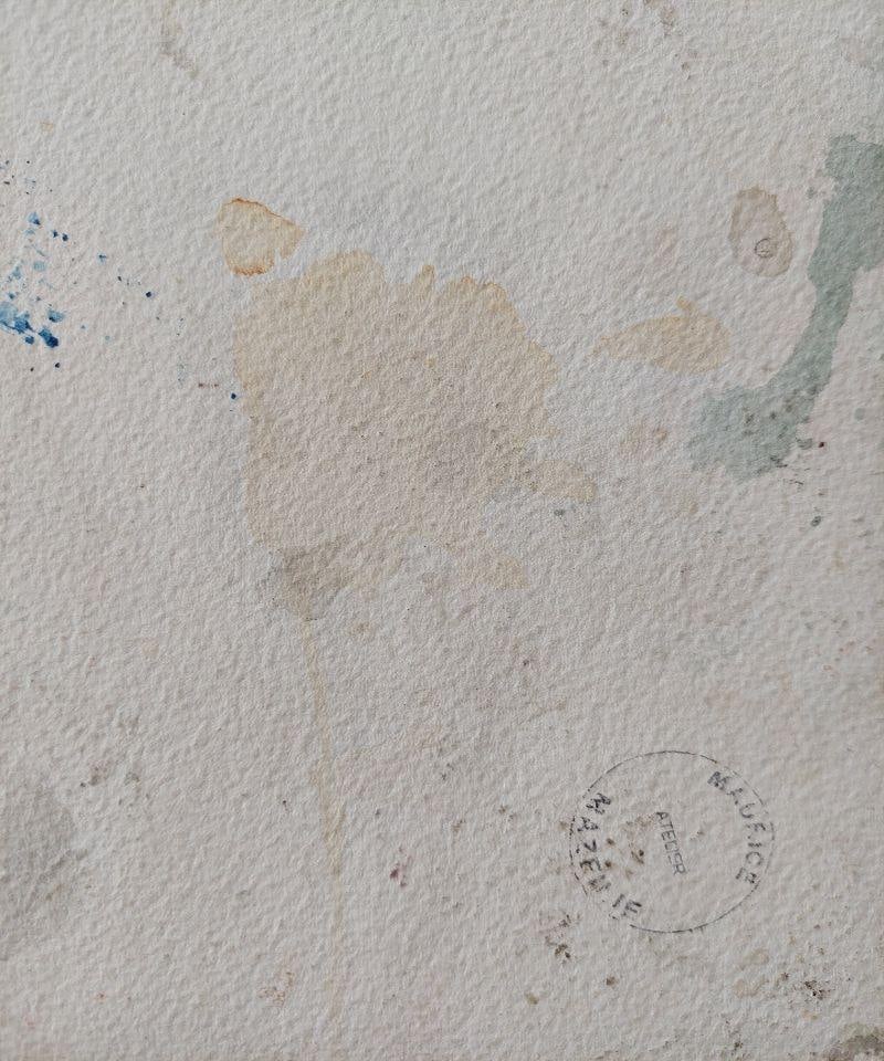 Maurice Mazeilie; French Modernist Cubist Painting Town View to the Sea, 20th Century - 6