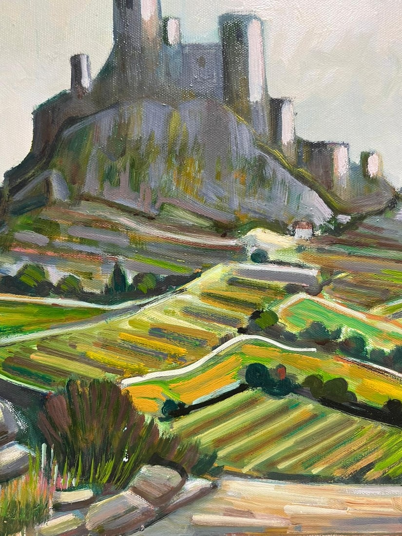 Max Toutain; Provencal Hilltop Village South of France Green Landscape French Oil Painting - 14