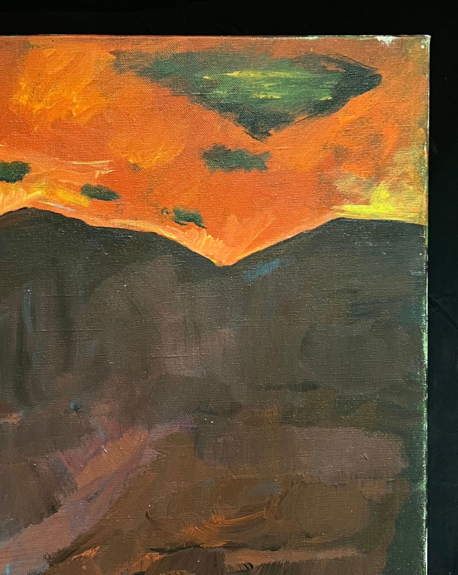 Guy Nicod; Orange and Apples Fruit Bowl Brown Interior Still Life 20th Century French Oil, 1952 - 9