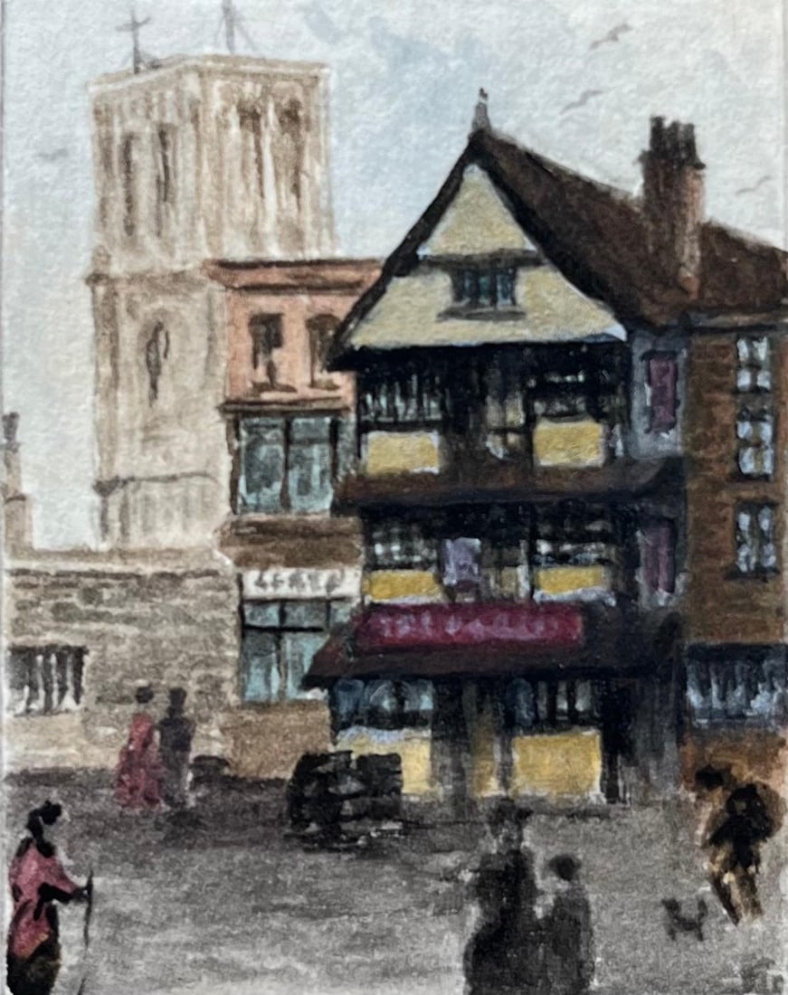 Jack Grunwell; Shakespeare Inn and Temple Church Bristol Historical Street Scene - 2