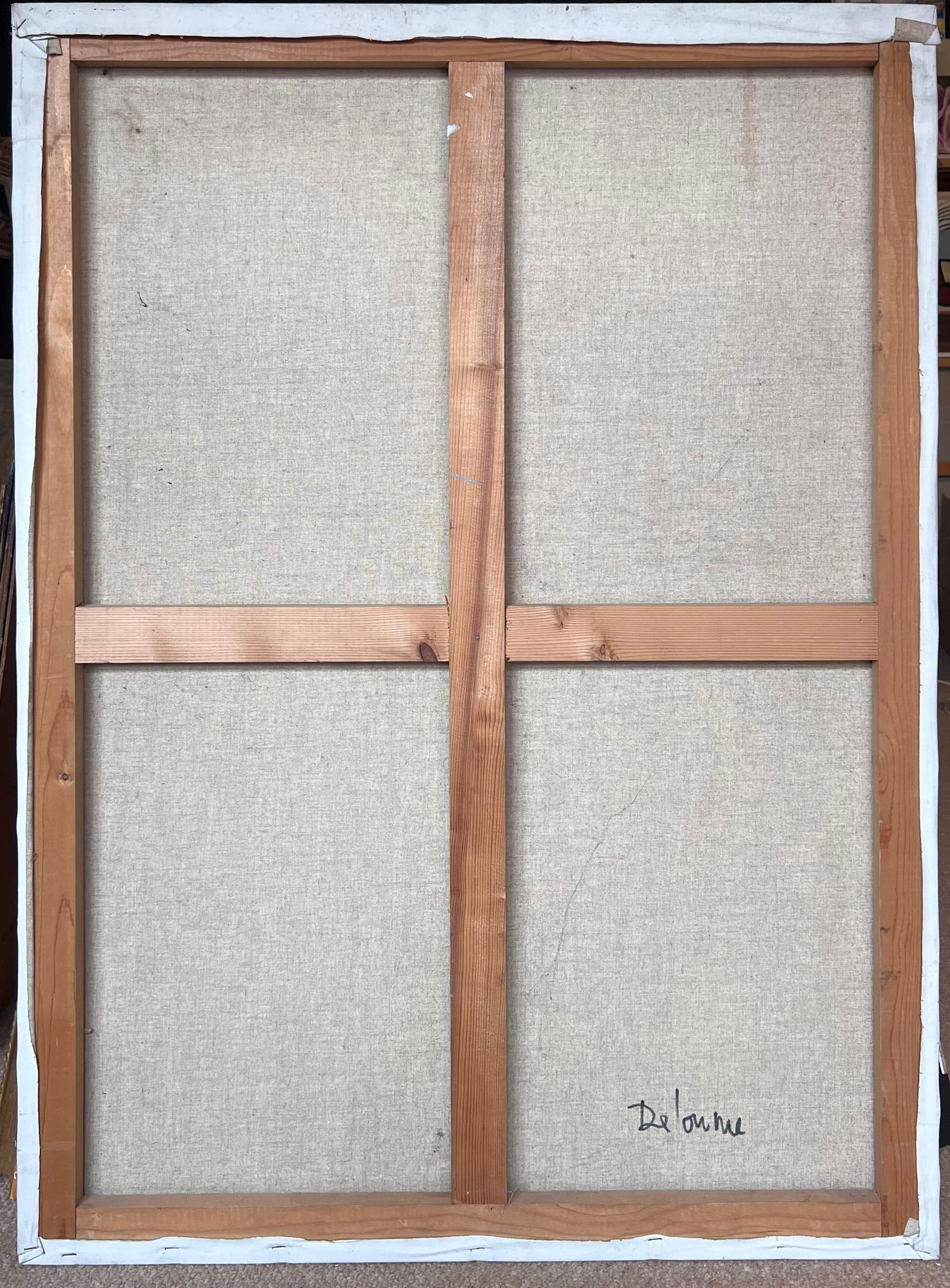 Marie Deloume (French born 1942); Huge French 20th Century Abstract Expression Painting 1980's Blur - 13