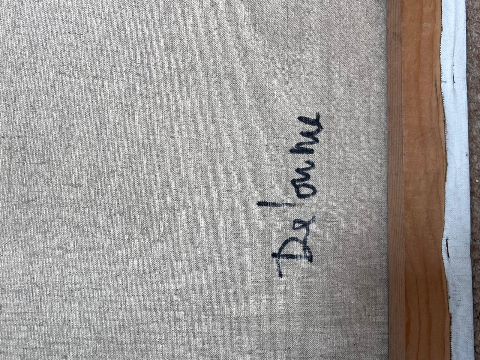 Marie Deloume (French born 1942); Huge French 20th Century Abstract Expression Painting 1980's Blur - 14