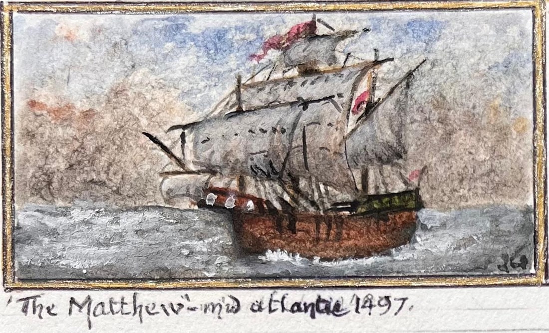 Jack Grunwell; Set of Five Miniature Maritime Watercolors of Bristol Ships and Redcliffe - 16