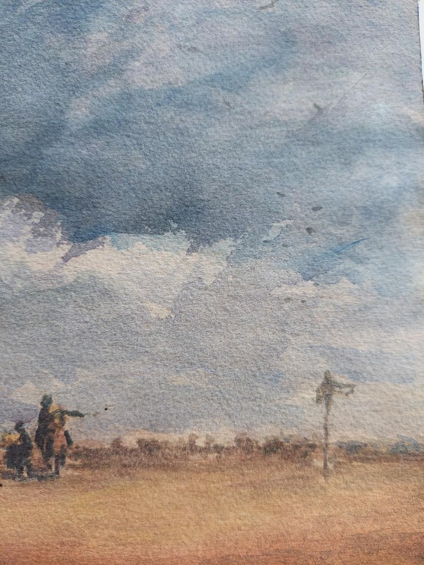 French Modernist Cubist Painting Travellers on a Path, 20th Century - 10