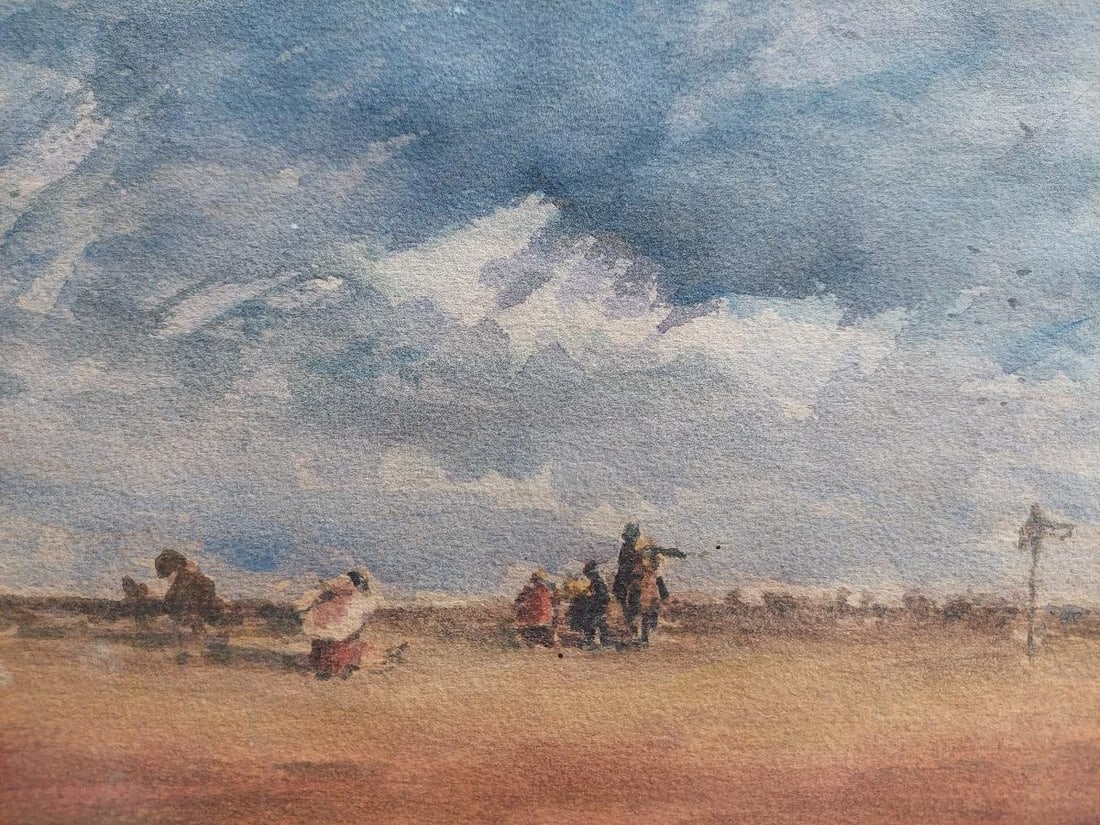 French Modernist Cubist Painting Travellers on a Path, 20th Century - 11