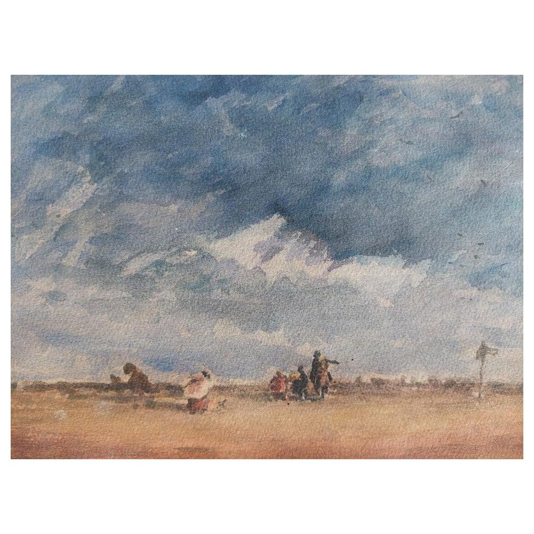 French Modernist Cubist Painting Travellers on a Path, 20th Century - 7