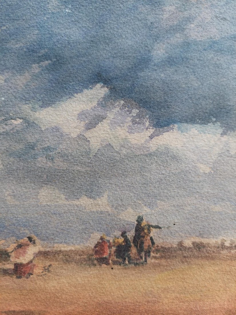 French Modernist Cubist Painting Travellers on a Path, 20th Century - 9