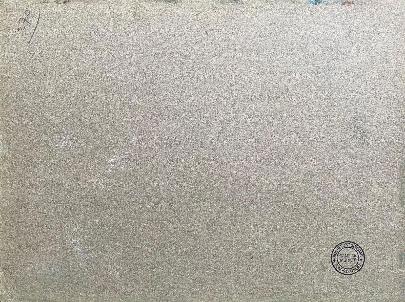 Fine French Impressionist Pastel, Countryside Village Lane River and Trees, circa 1947 - 3