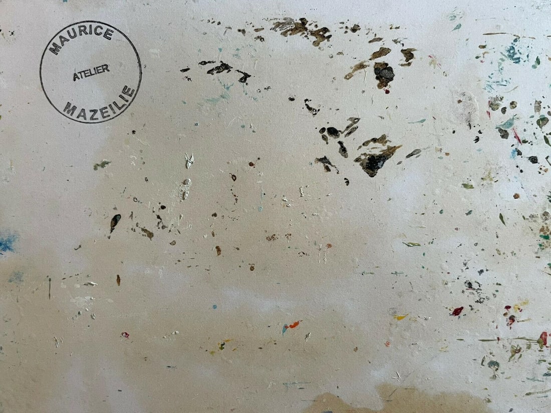 Maurice Mazeilie, French Impressionist Signed Oil, Paris View River Seine, 20th Century - 6