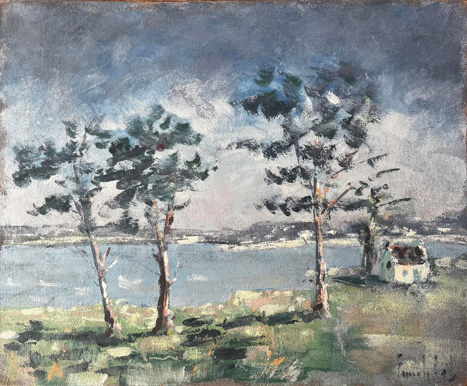 Fanch Lel; French Coastal Landscape with Windswept Trees at Golfe du Morbihan Brittany - 4