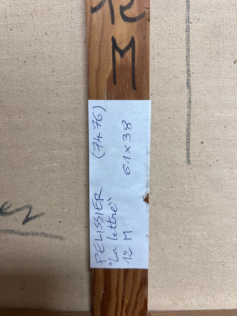 Gilbert Pelissier; French 20th Century Vibrant Geometric Letter and Stripe Abstract - 12