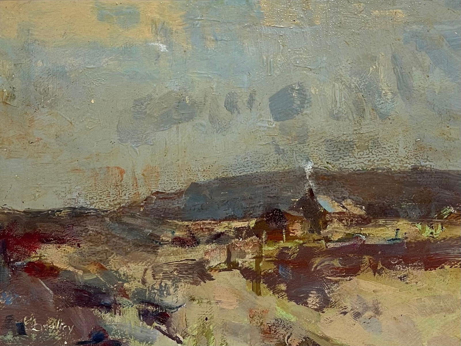 William B Dealtry; 20th Century Scottish Impressionist Signed Oil Painting Farm in Highland Hills - 5