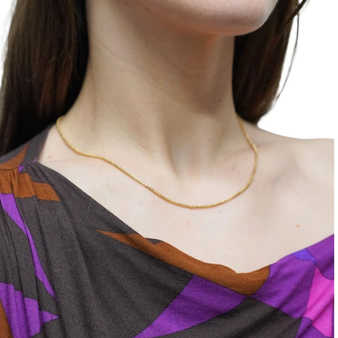 David Yurman 18k Yellow Gold Box Chain Adjustable Necklace - 3