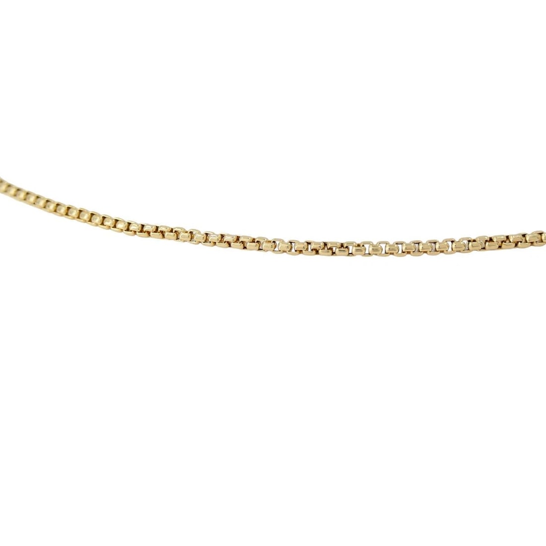 David Yurman 18k Yellow Gold Box Chain Adjustable Necklace - 4