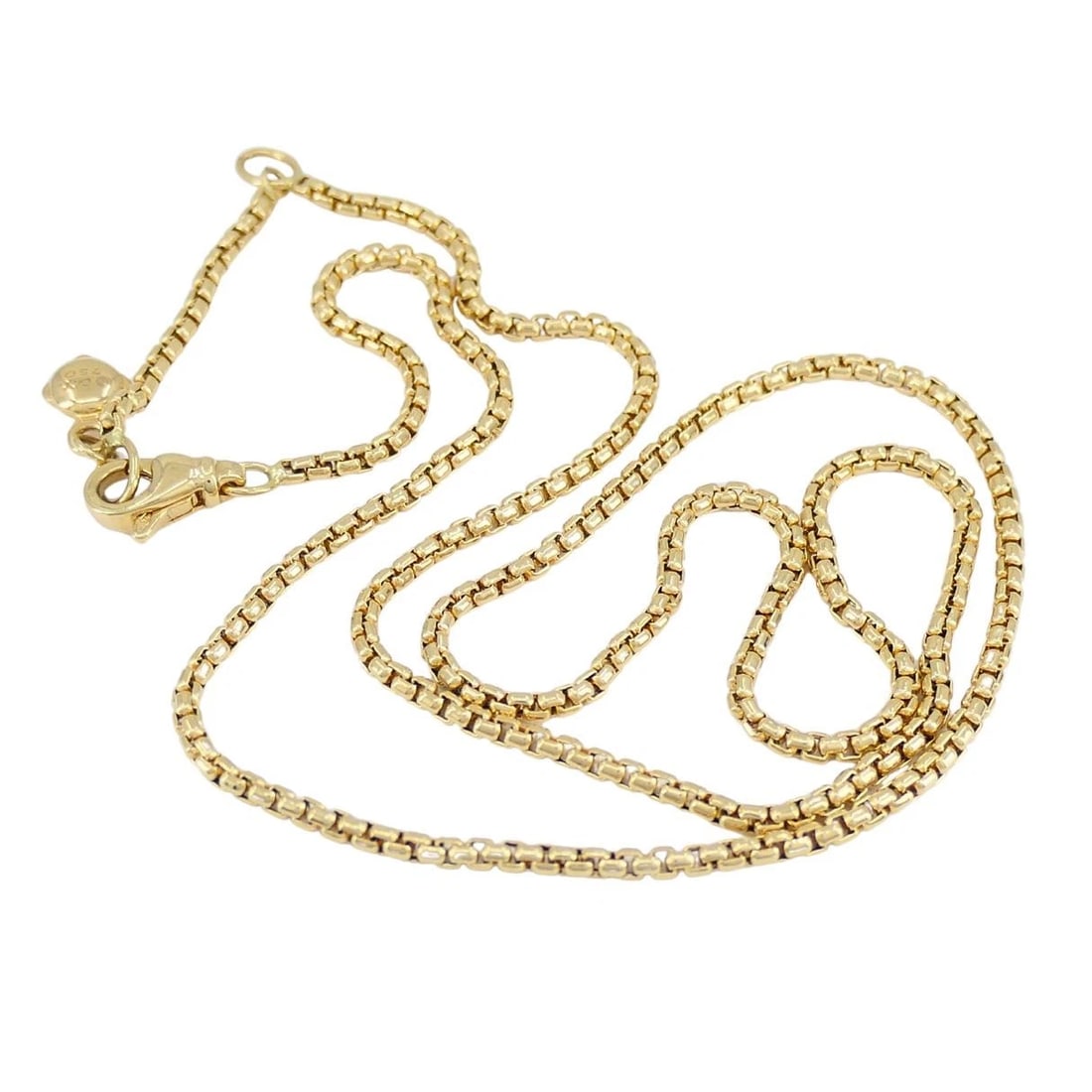 David Yurman 18k Yellow Gold Box Chain Adjustable Necklace - 5