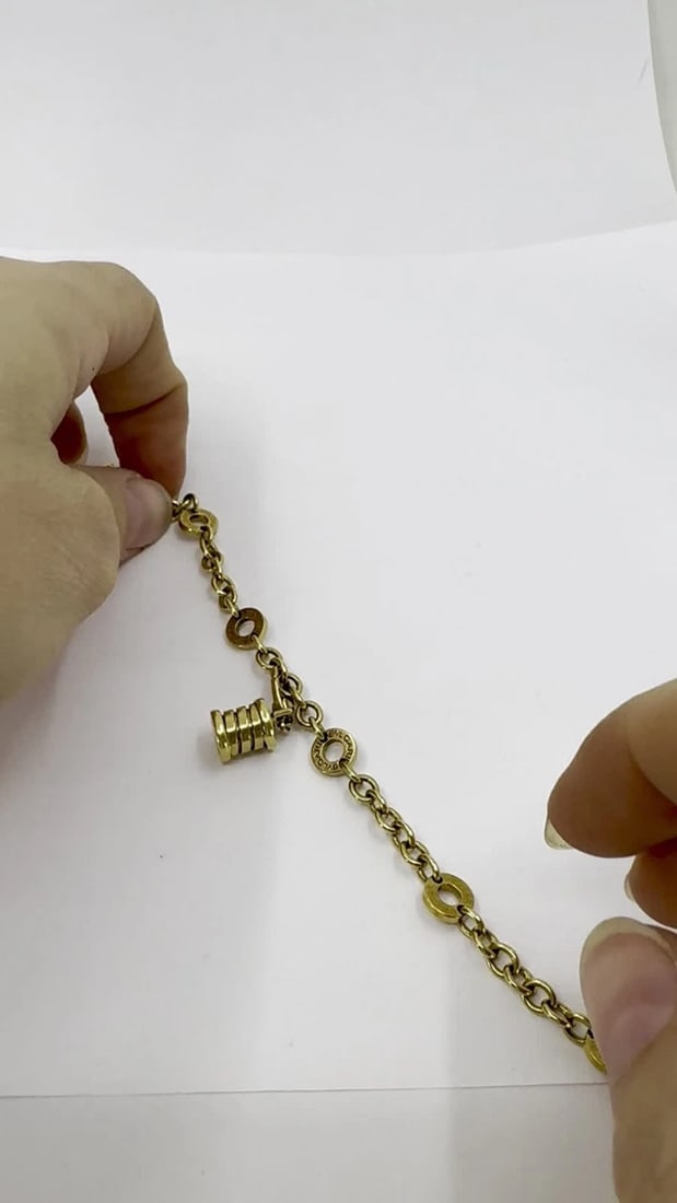 Bulgari B.zero1 18k Yellow Gold Charm Bracelet 7.75" - 2