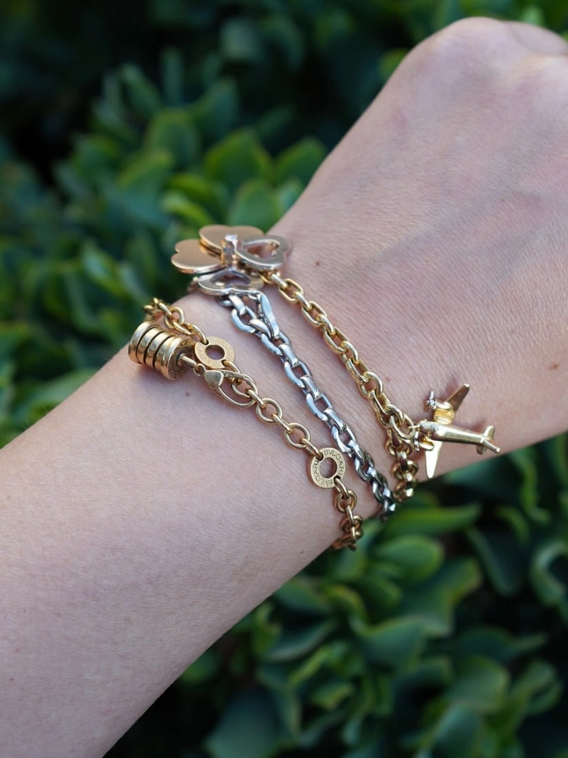 Bulgari B.zero1 18k Yellow Gold Charm Bracelet 7.75" - 3