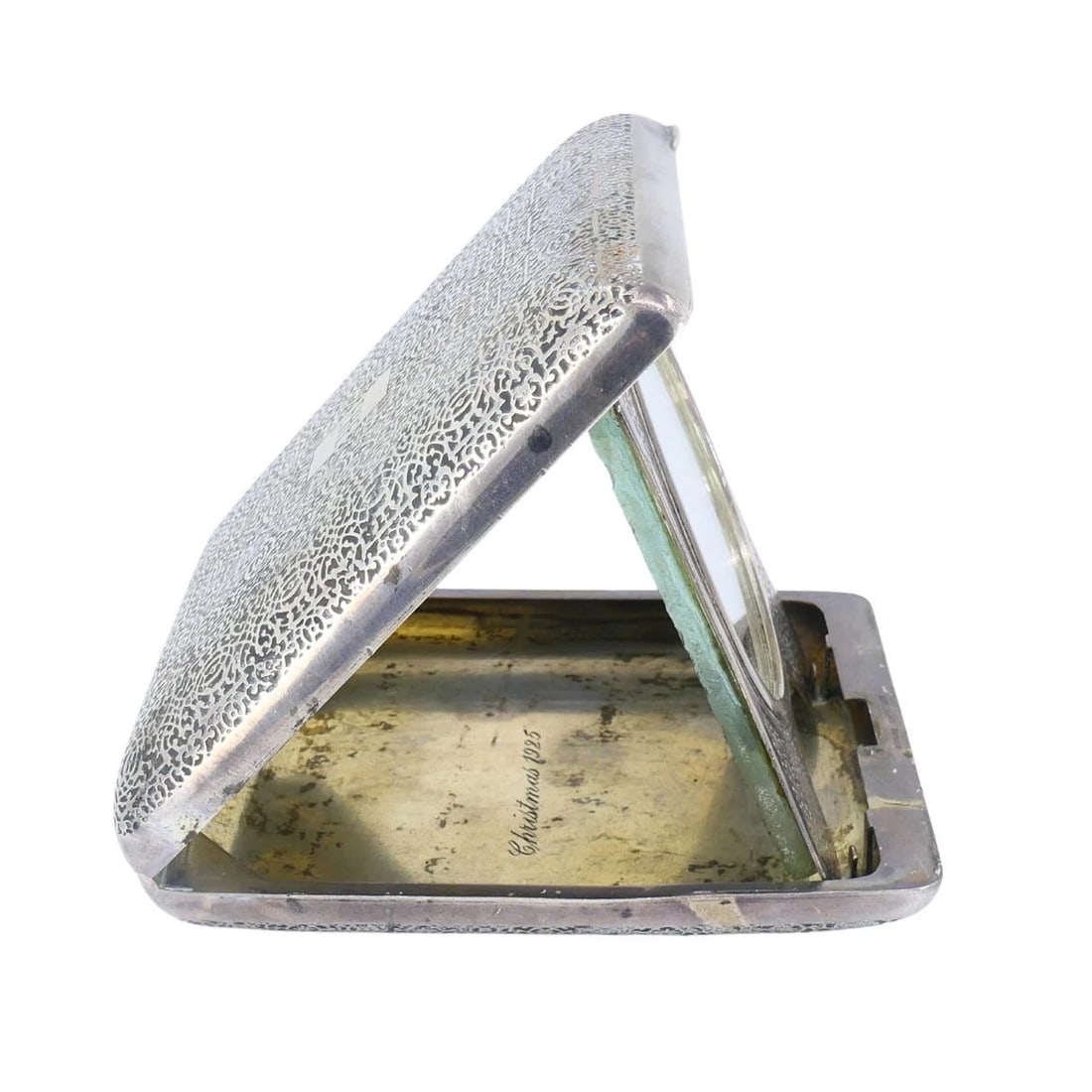 Vintage 1925 Tiffany & Co. Sterling Silver Mirror Compact - 5