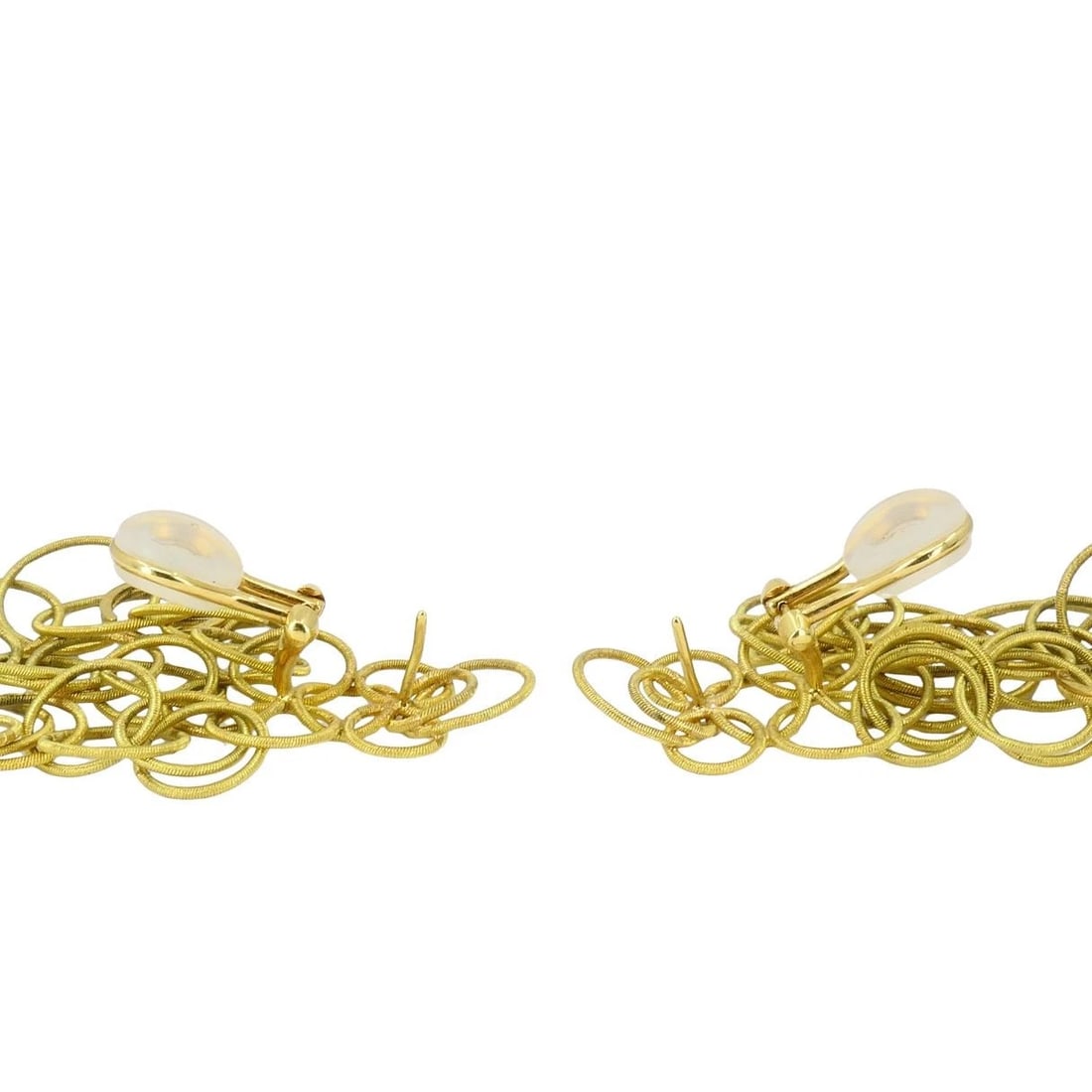 Vintage Buccellati 18k Yellow Gold Hawaii Drop Earrings - 10