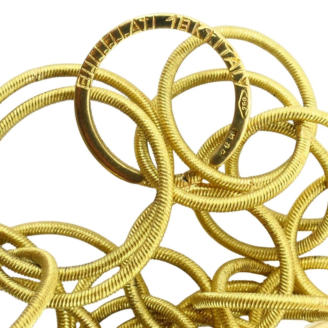 Vintage Buccellati 18k Yellow Gold Hawaii Drop Earrings - 9