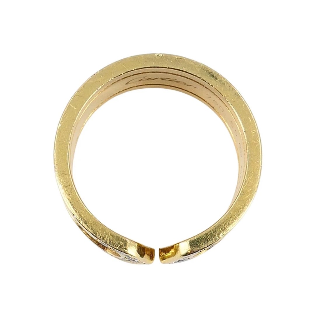 Cartier C de Cartier 18k Yellow Gold Diamond Band Ring - 10