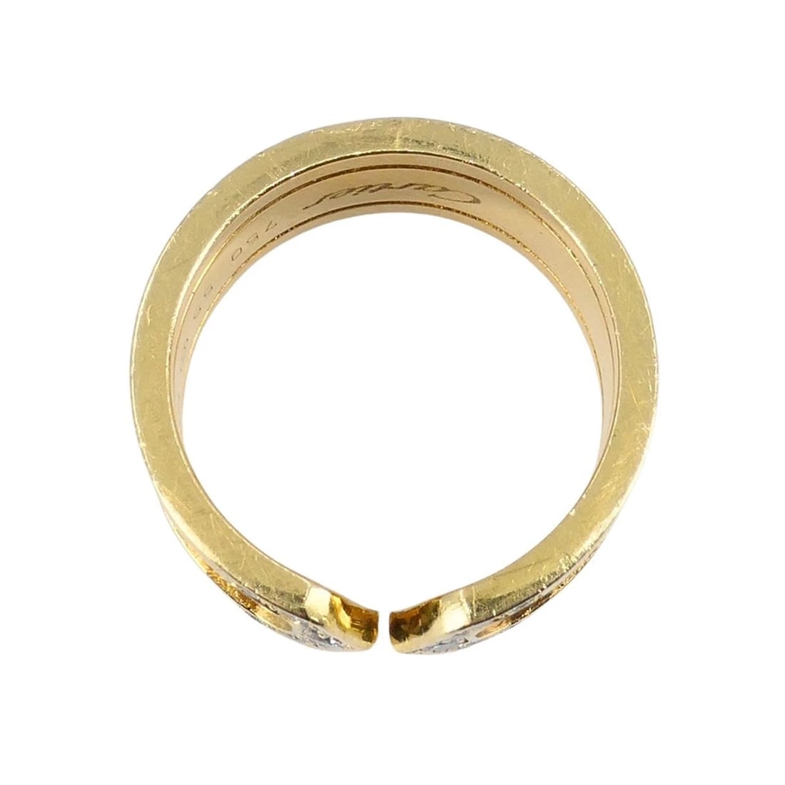 Cartier C de Cartier 18k Yellow Gold Diamond Band Ring - 11