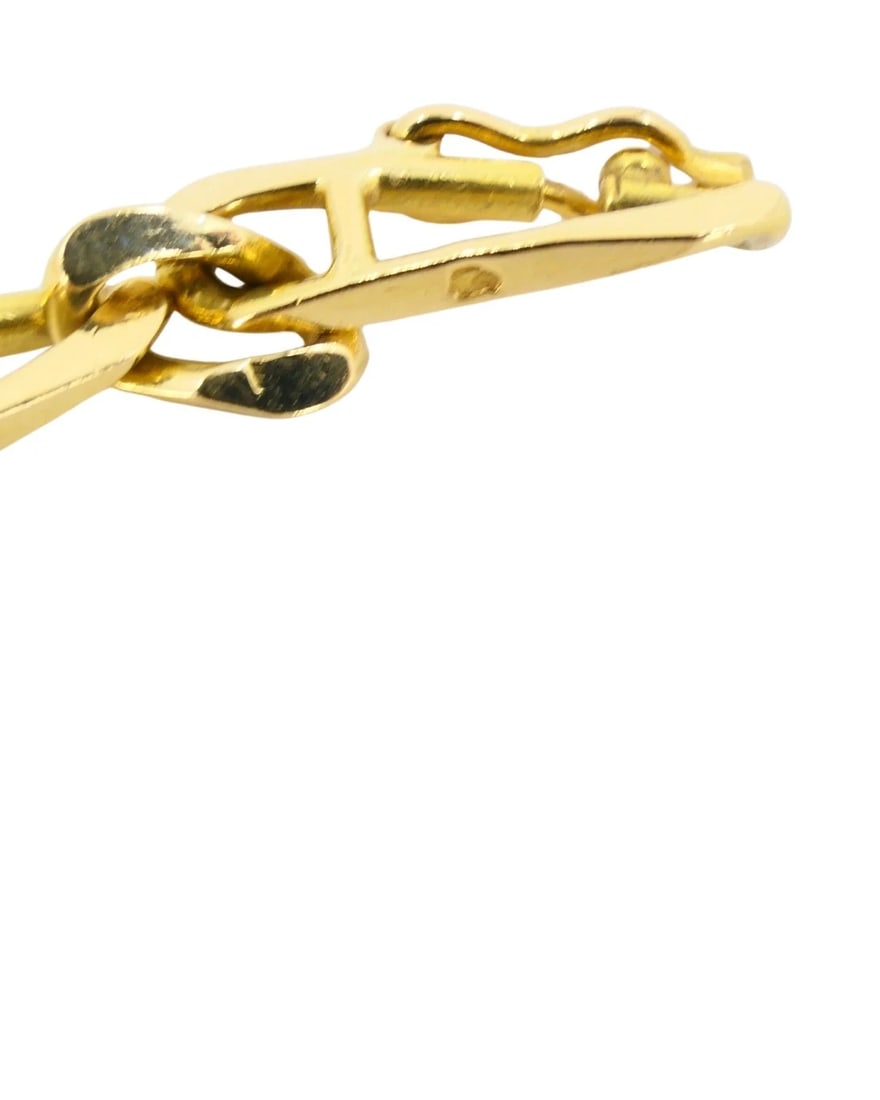 Vintage Chain Necklace French 18k Gold Figaro Link - 7