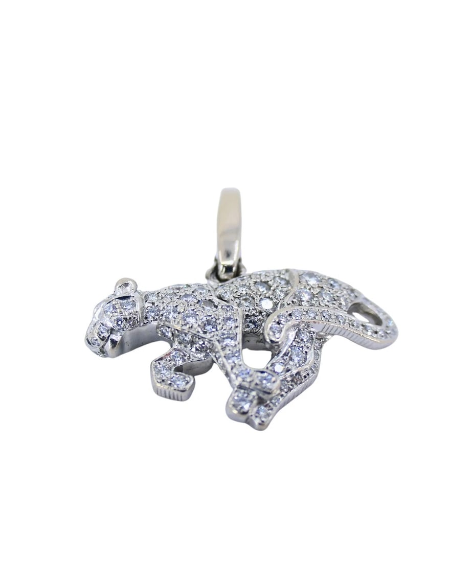 Vintage Cartier Panthere Collar Necklace Diamond Charm - 10