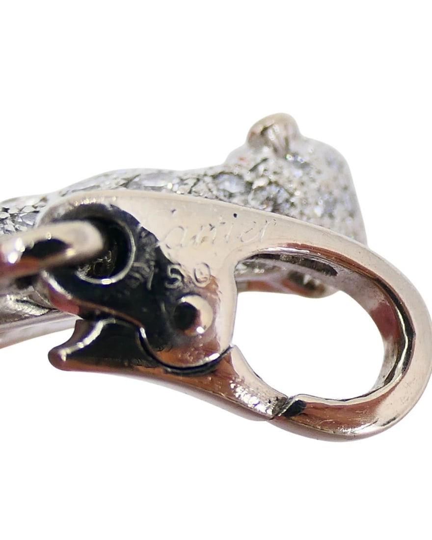 Vintage Cartier Panthere Collar Necklace Diamond Charm - 11