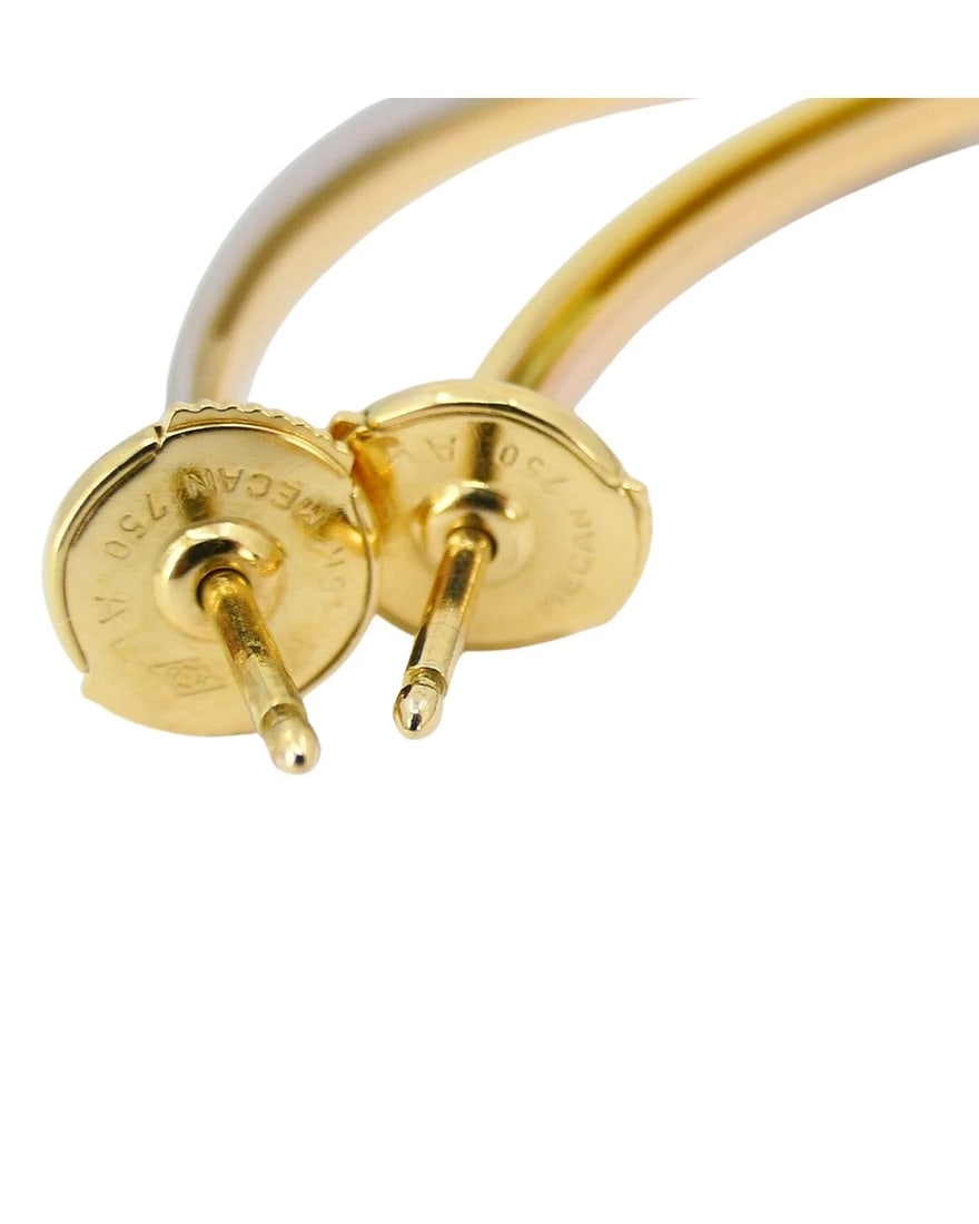 Cartier Trinity Hoop Earrings Tri-Color Gold - 9