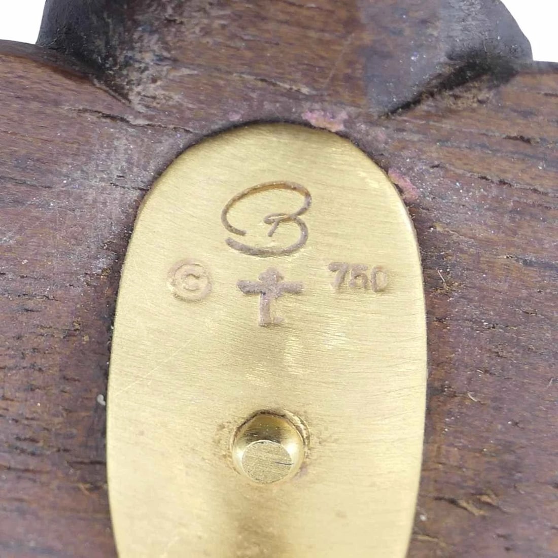 Bettina Gabetti for Trianon Flower Earrings 18k Gold Wood Carnelian Citrine - 12