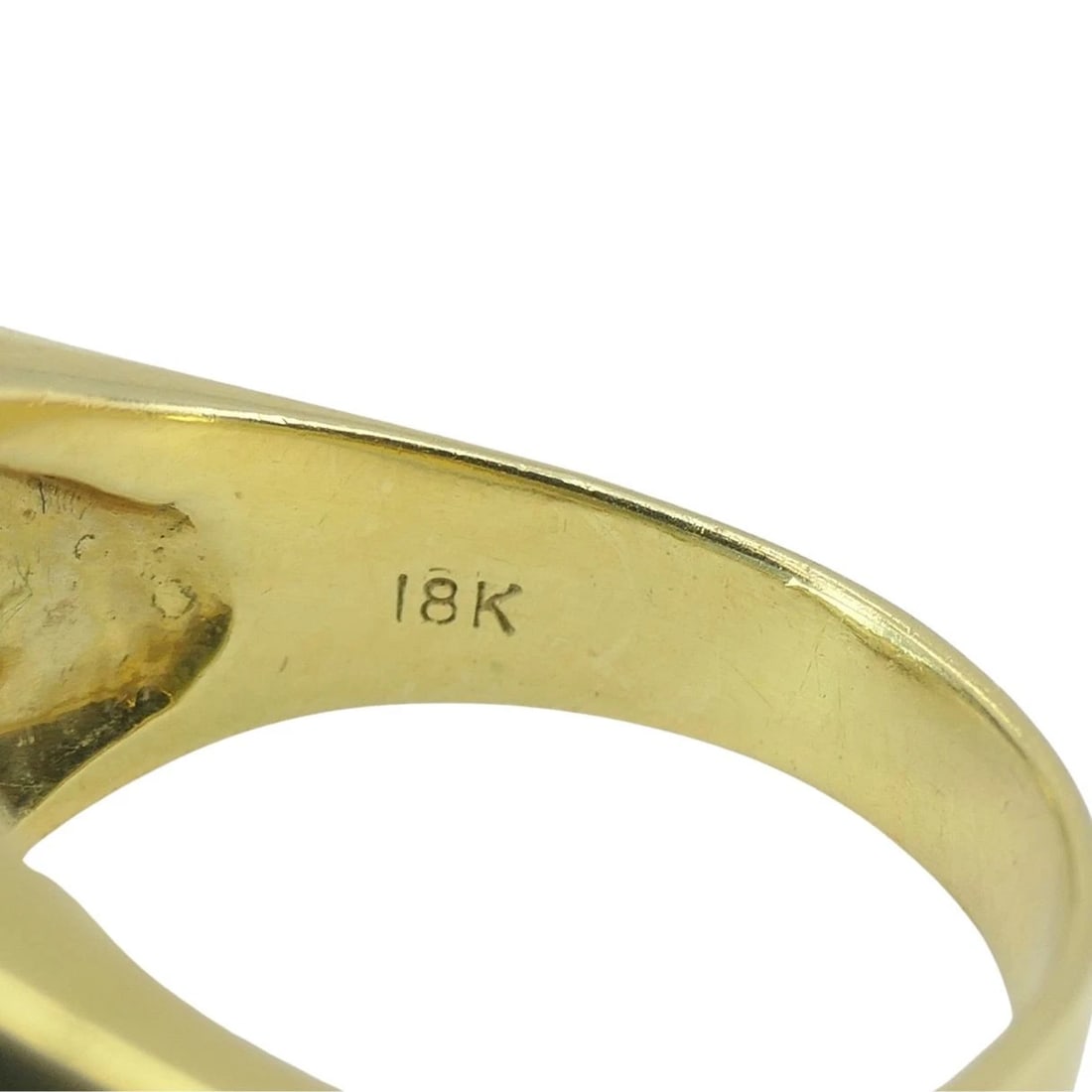 Vintage Aquamarine 18k Yellow Gold Cocktail Ring, Circa 1970s, size 9.25 - 13