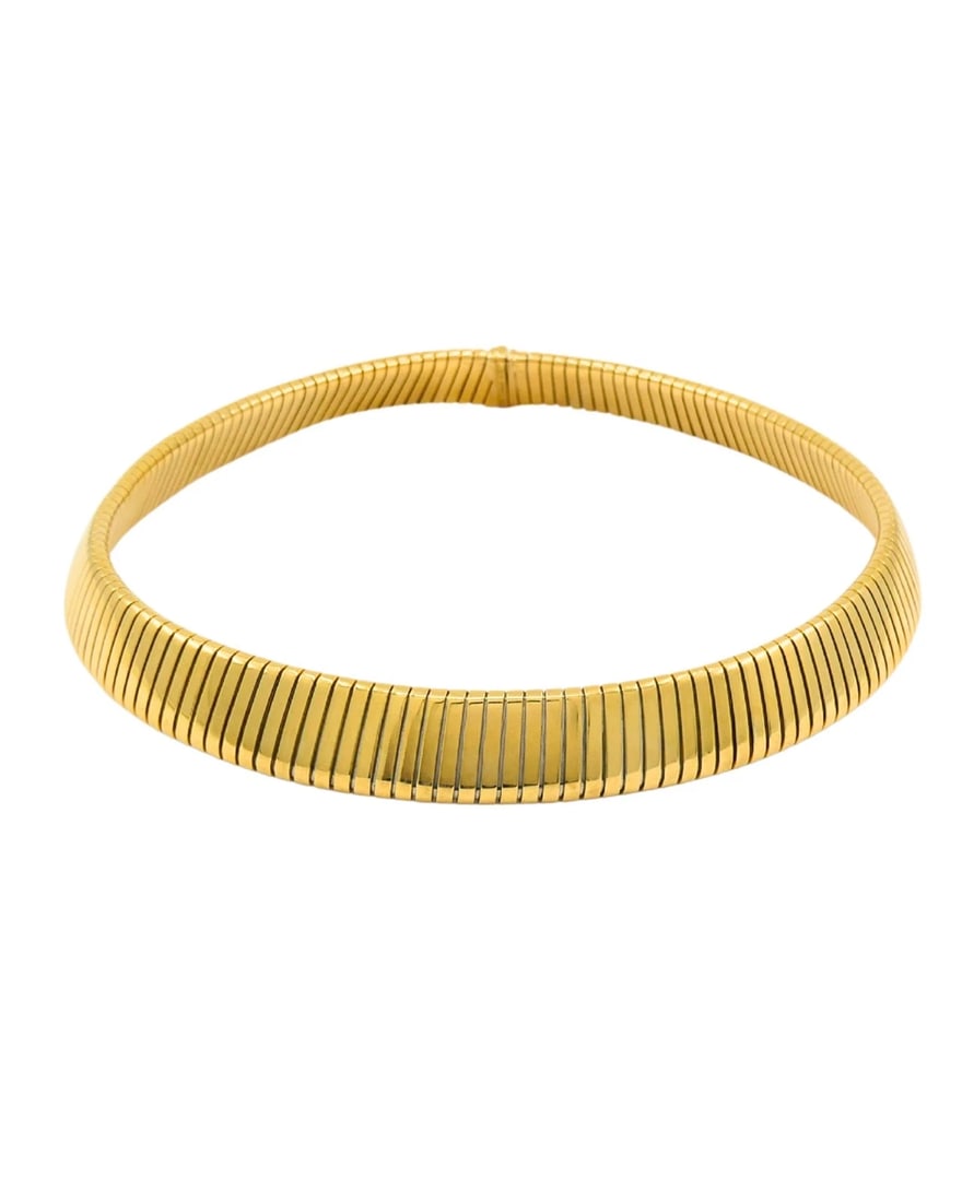 Bvlgari Bulgari Tubogas Necklace 18k Gold & Steel - 11