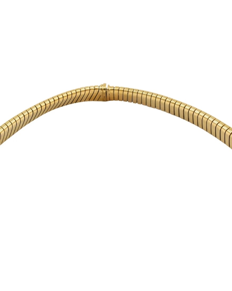 Bvlgari Bulgari Tubogas Necklace 18k Gold & Steel - 4