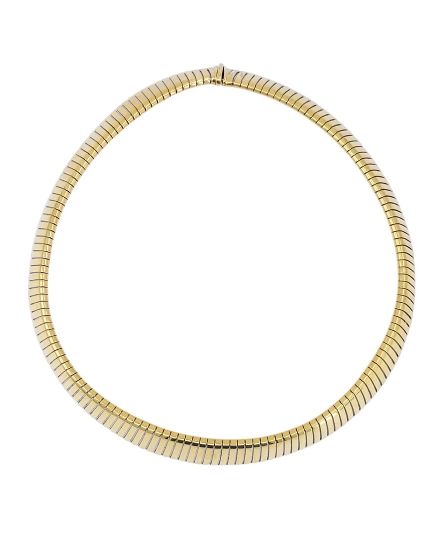 Bvlgari Bulgari Tubogas Necklace 18k Gold & Steel - 9