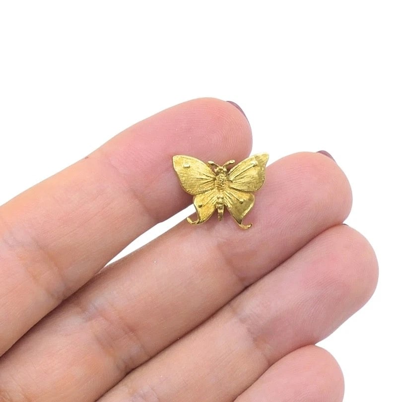 Mario Buccellati 18k Gold Butterfly Lapel Pin, Mid‑Century - 3