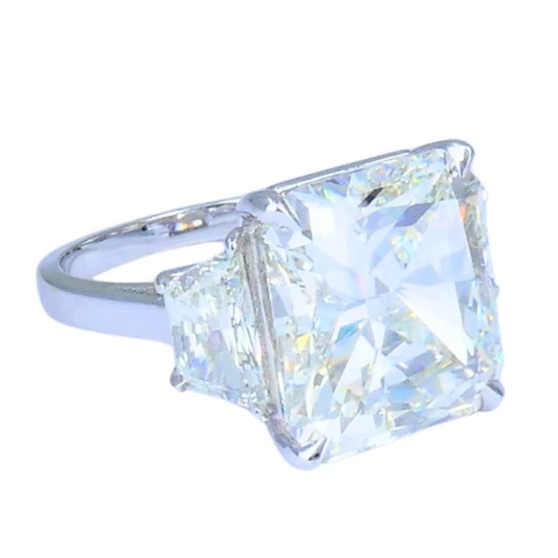 8.02-carat GIA Certified Diamond RING 18k White Gold Modern Jewelry - 10