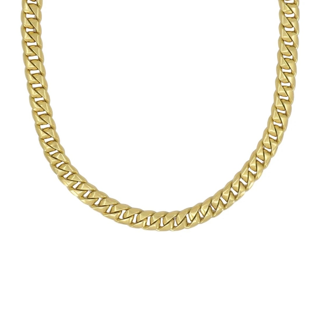 Vintage Bvlgari 18K Yellow Gold Heavy Curb Link Chain Bulgari Necklace - 5