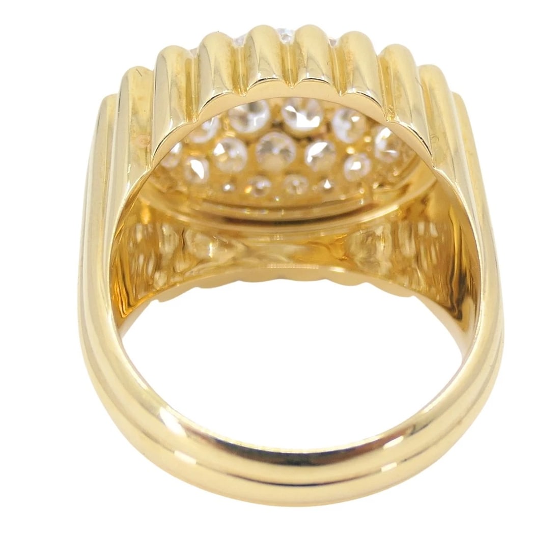 Mikimoto Diamond Ring 18k Gold Cocktail Ring - 10