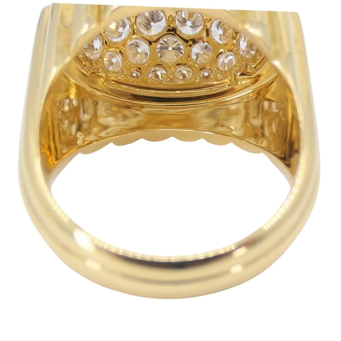 Mikimoto Diamond Ring 18k Gold Cocktail Ring - 11