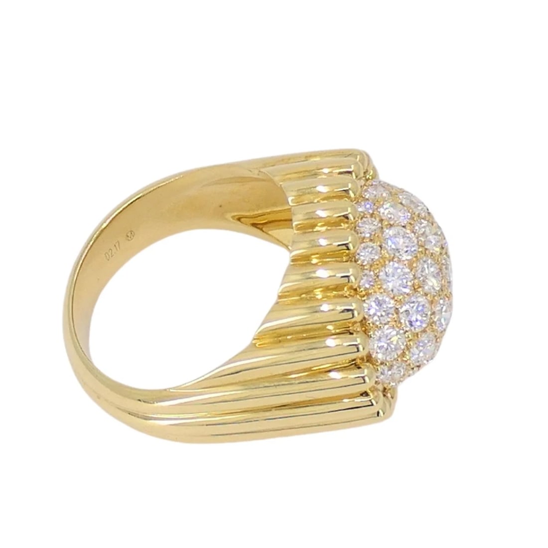 Mikimoto Diamond Ring 18k Gold Cocktail Ring - 7