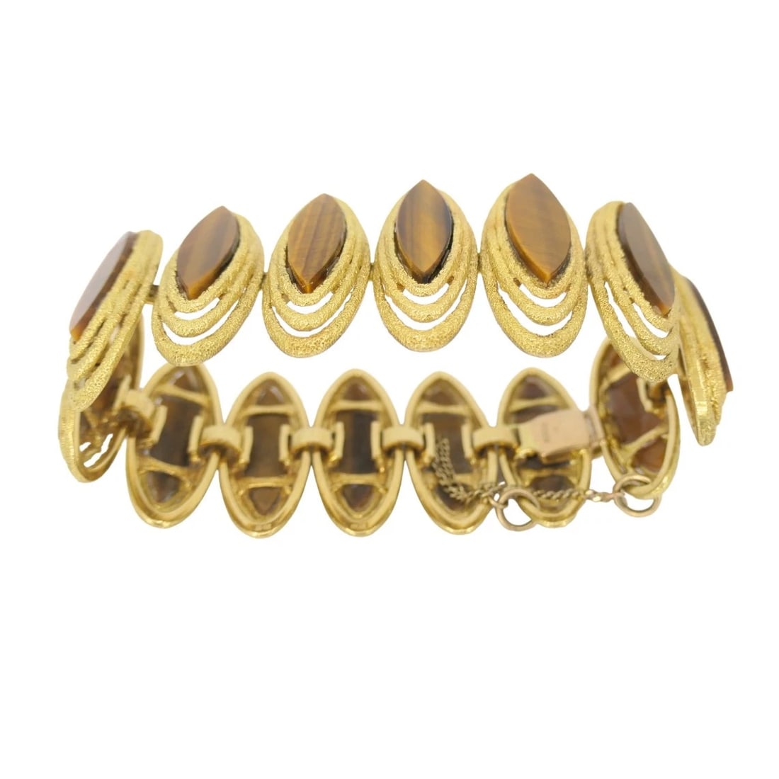 Vintage Kutchinsky Tiger’s Eye Bracelet 18k Gold - 12