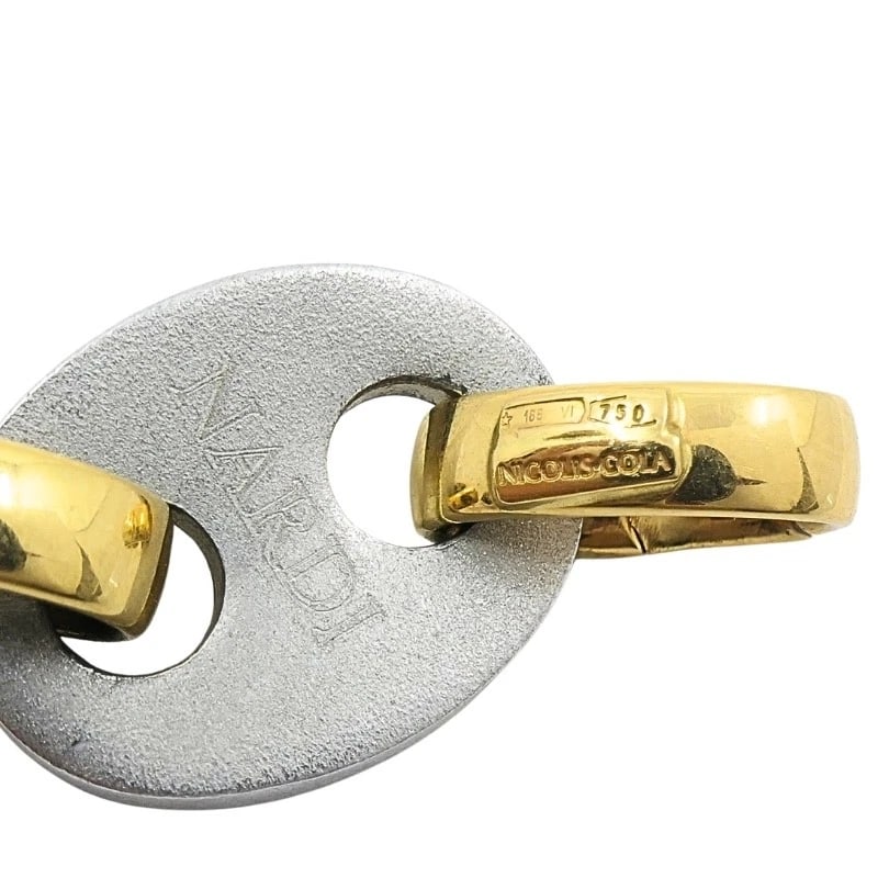 Nicolis Cola for Nardi 18k Gold, Metal Leopard Enamel Nautical Link Necklace - 9