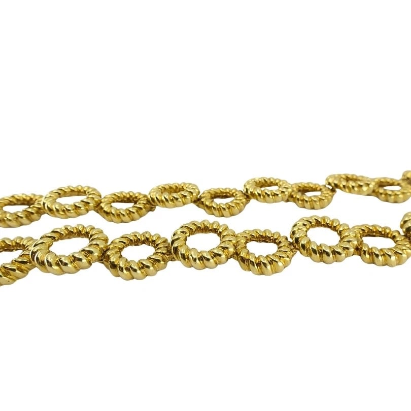 Flato 18K Gold Open Circle Link Necklace, 1960s - 6