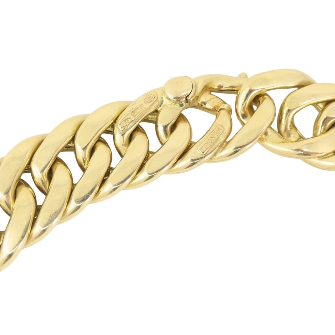Vintage Carlo Weingrill Necklace 18k Gold Flat Link Necklace - 4