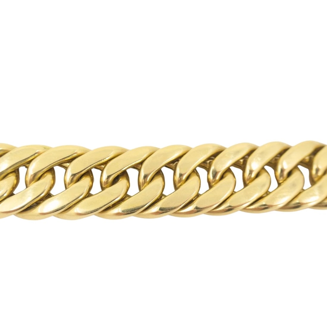 Vintage Carlo Weingrill Necklace 18k Gold Flat Link Necklace - 8