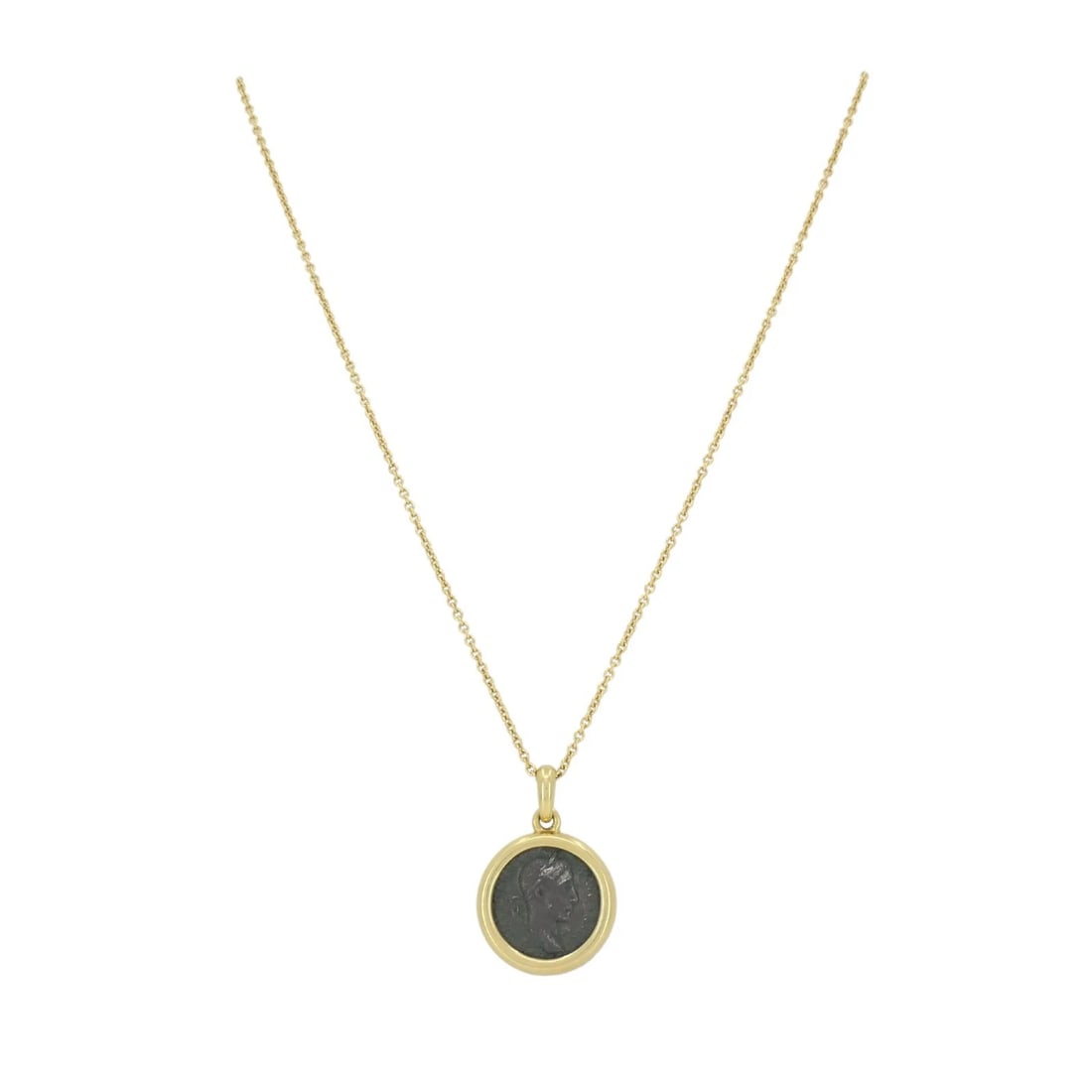 Vintage Bvlgari 18k Gold Ancient Coin Monete Bulgari Pendant Necklace - 4