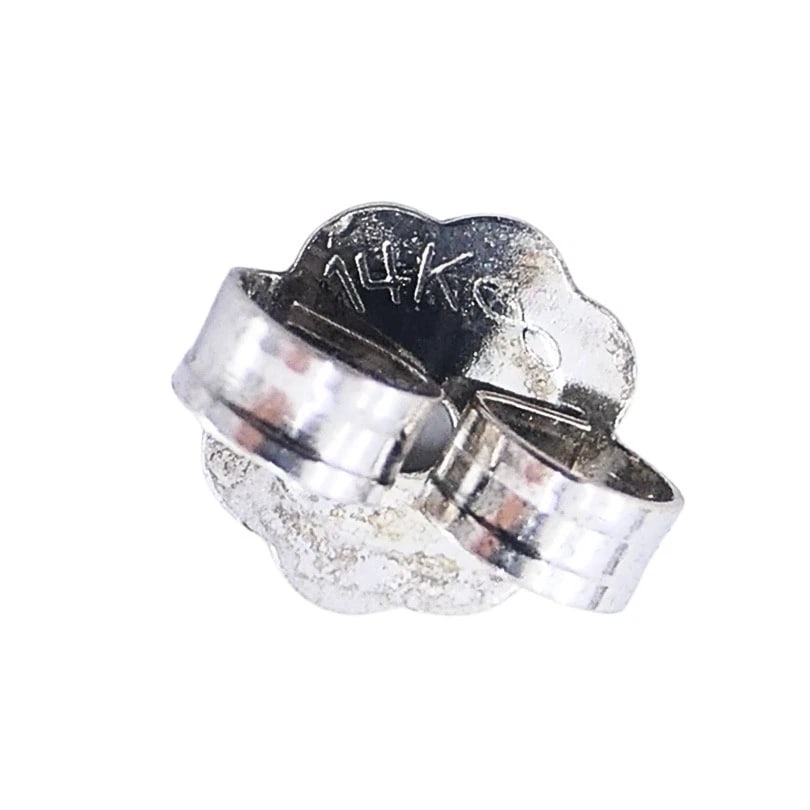 Tahitian Pearl Diamond 14k Gold Stud Earrings - 9