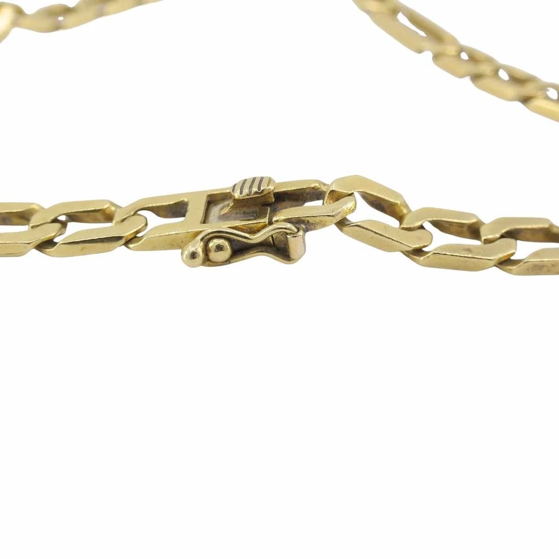 Vintage Cartier 18k Gold Emerald Diamond Chain Link Necklace - 11