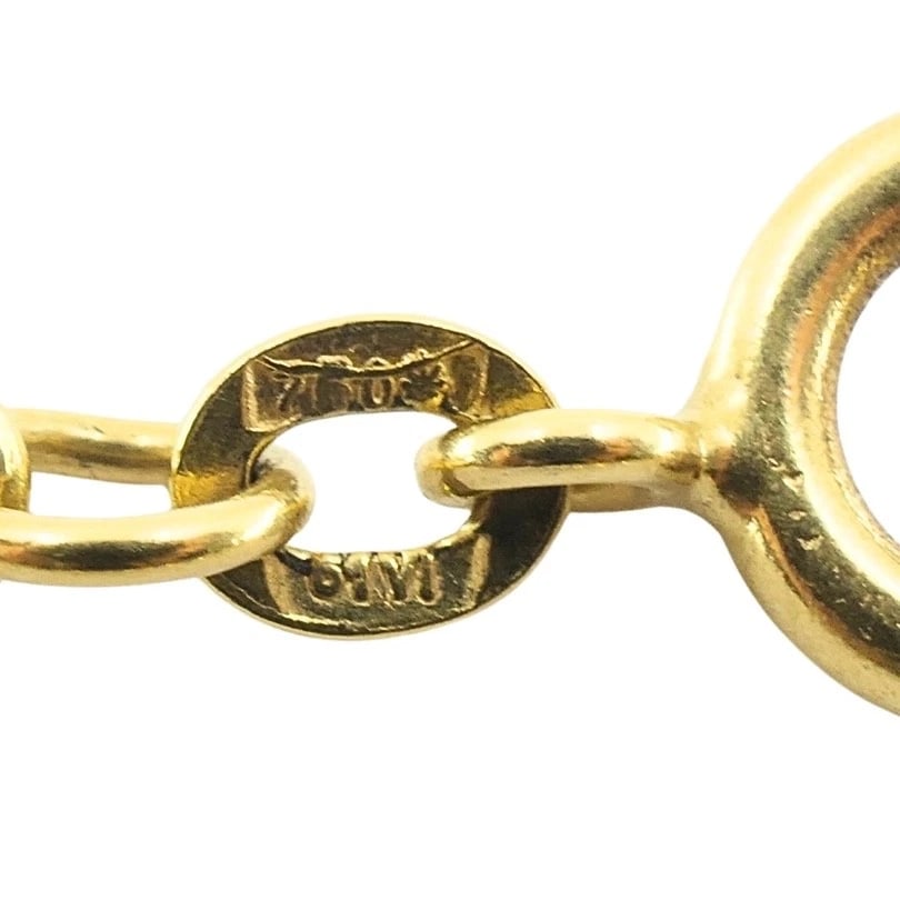 Vintage 18k Gold S-Link Chain Necklace - 9